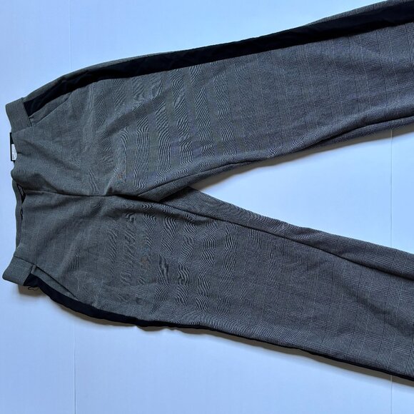 Simply Vera Vera Wang Plaid Skinny Pants Women’s M Short Mid Rise Black Side Pan - Picture 4 of 4